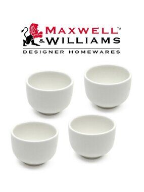 4 NEW Maxwell & Williams White Porcelain Sake Cups